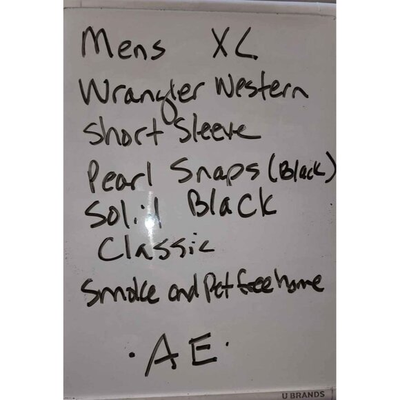 Wrangler Mens Black Long-Sleeve Western Shirt With Snap Closures XL - Picture 10 of 10